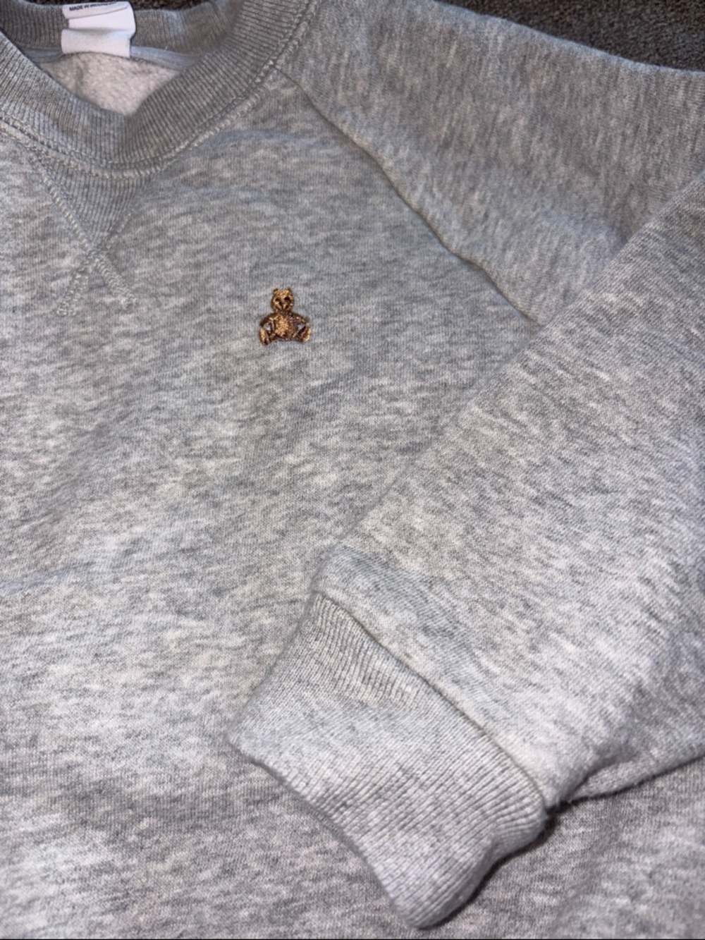 Baby Gap Light Gray Crewneck Sweatshirt with Subtle Chest Embroidery - Picture 3 of 5
